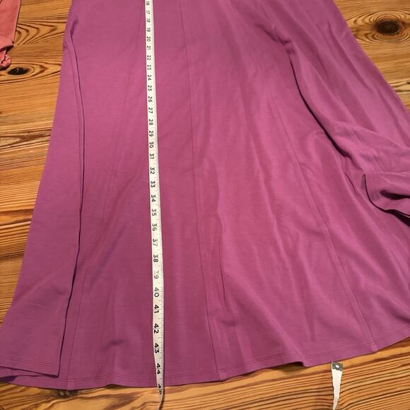 J. Jill Wearever Collection Tank Dress Sz XLP Purple Pleated Midi Stretch Casual - Picture 7 of 12